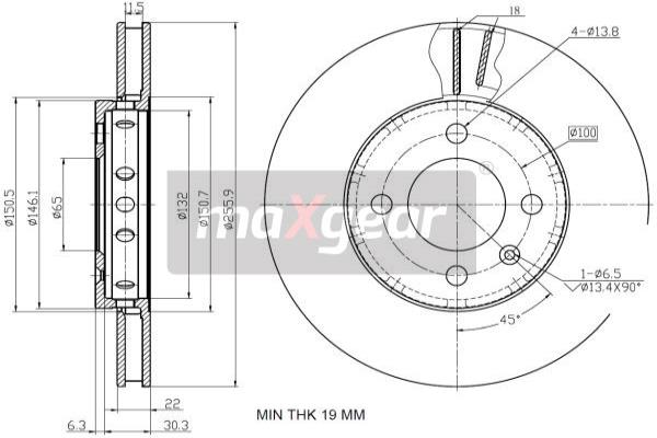 Disc frana 19-2856 MAXGEAR