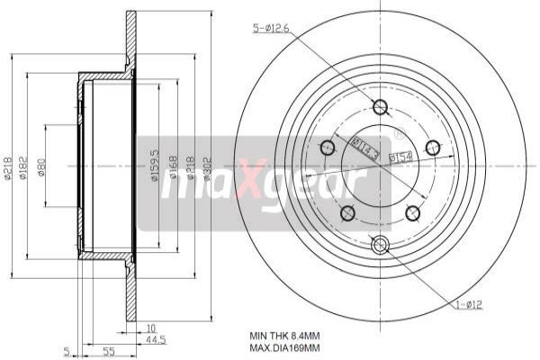 Disc frana 19-2858 MAXGEAR