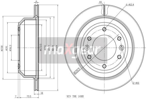 Disc frana 19-3190 MAXGEAR