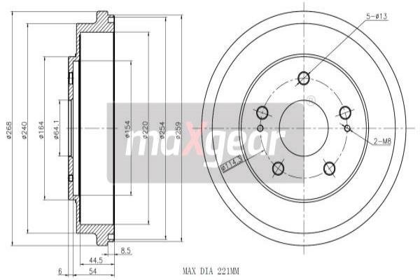 Tambur frana 19-3193 MAXGEAR