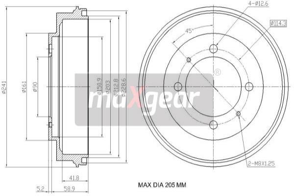 Tambur frana 19-3194 MAXGEAR