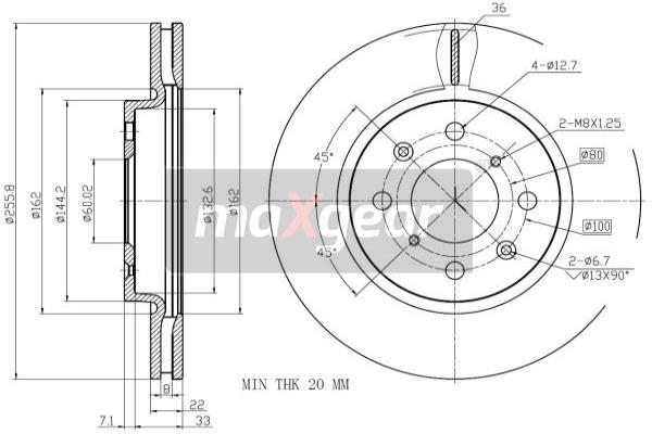 Disc frana 19-3200 MAXGEAR