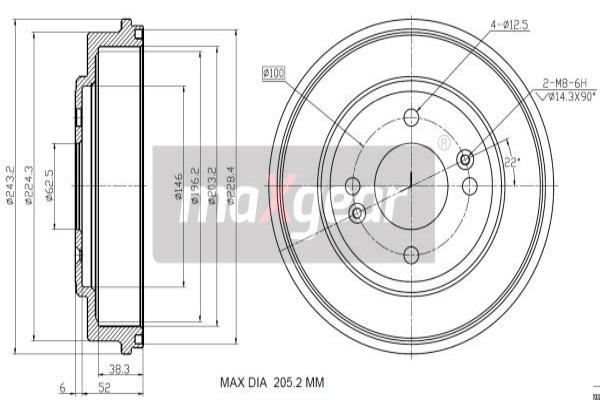 Tambur frana 19-3201 MAXGEAR