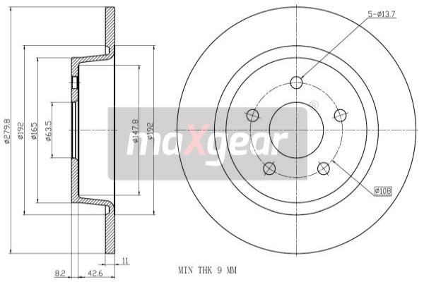 Disc frana 19-3206 MAXGEAR