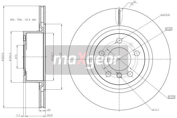 Disc frana 19-3208 MAXGEAR