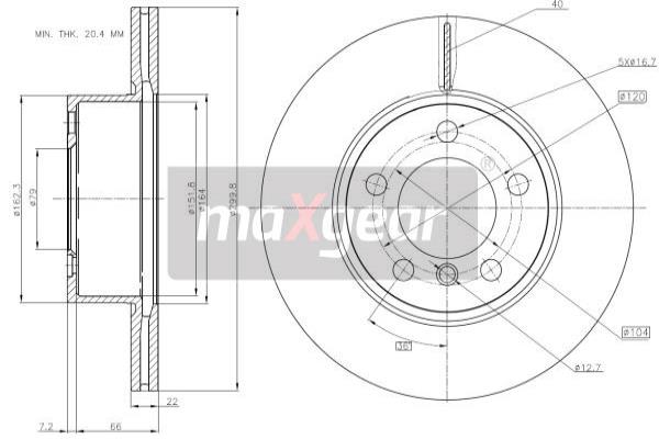 Disc frana 19-3213 MAXGEAR