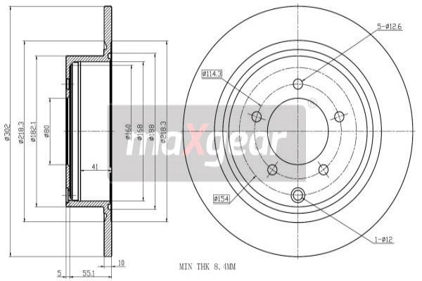 Disc frana 19-3214 MAXGEAR