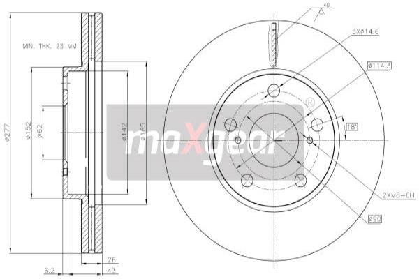 Disc frana 19-3216 MAXGEAR