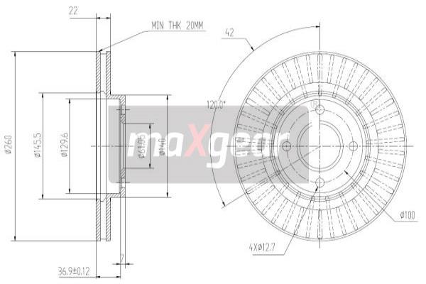 Disc frana 19-3218 MAXGEAR