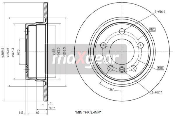 Disc frana 19-3219 MAXGEAR