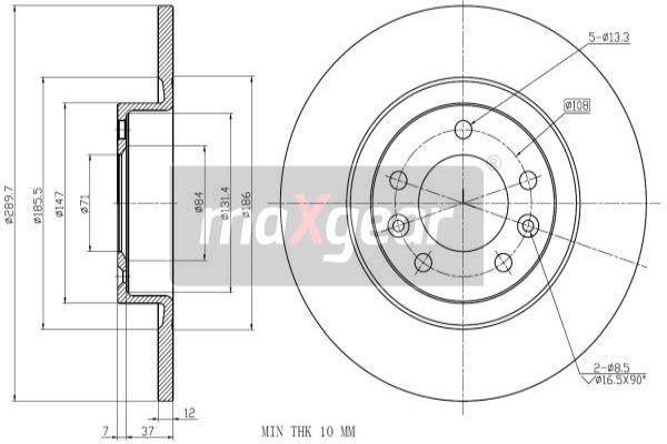 Disc frana 19-3220 MAXGEAR