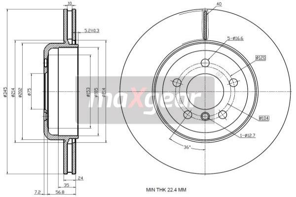 Disc frana 19-3235 MAXGEAR