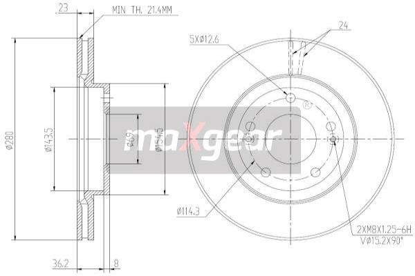 Disc frana 19-3239 MAXGEAR