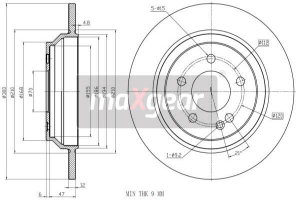 Disc frana 19-3240 MAXGEAR