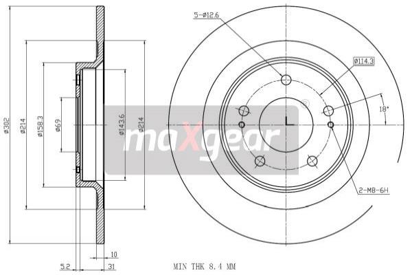 Disc frana 19-3242 MAXGEAR