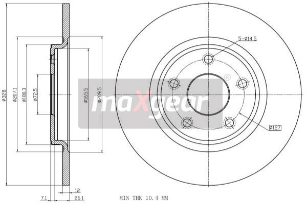 Disc frana 19-3244 MAXGEAR