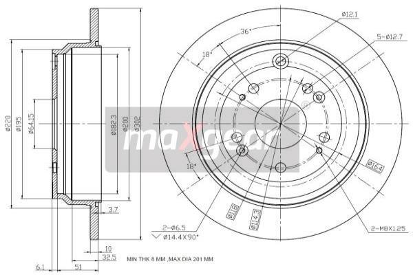 Disc frana 19-3339 MAXGEAR