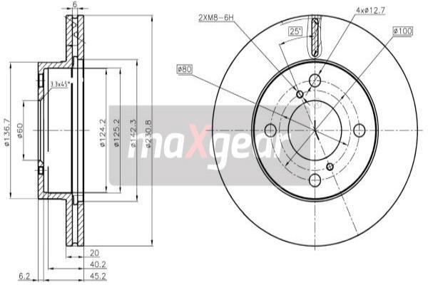 Disc frana 19-3346 MAXGEAR