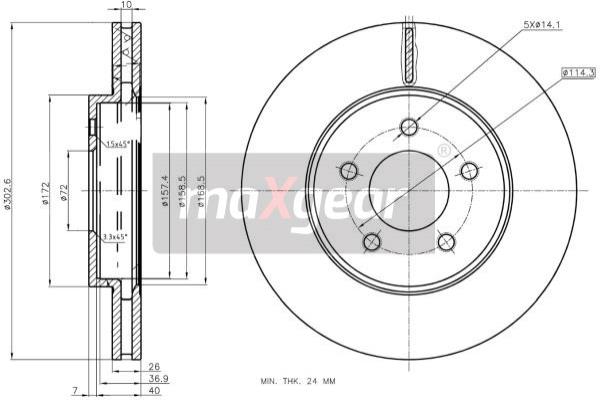 Disc frana 19-3352 MAXGEAR