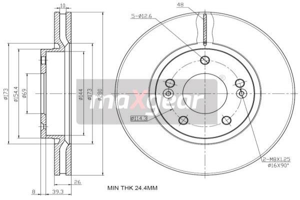 Disc frana 19-3354 MAXGEAR