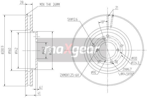 Disc frana 19-3361 MAXGEAR