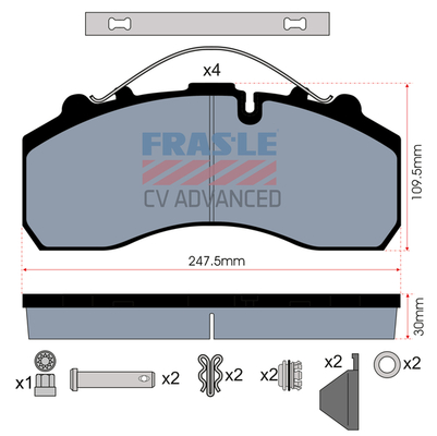 Set placute frana,frana disc PD/116-K020-CV FRAS-LE