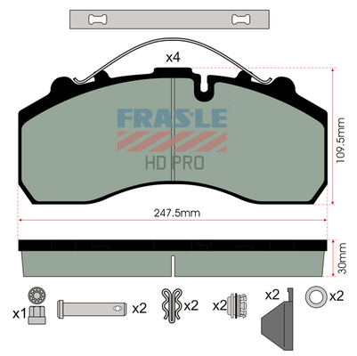 Set placute frana,frana disc PD/116-K020-HD FRAS-LE