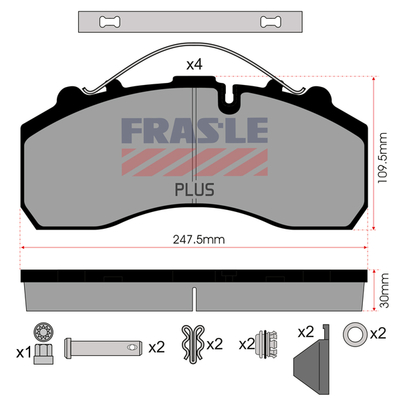 Set placute frana,frana disc PD/116-K020-PLUS FRAS-LE