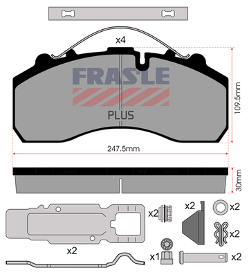 Set placute frana,frana disc PD/116-K021-PLUS FRAS-LE