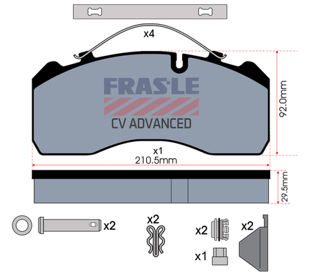 Set placute frana,frana disc PD/120-K020-CV FRAS-LE