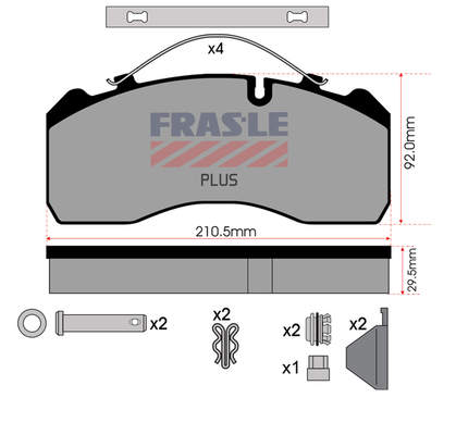 Set placute frana,frana disc PD/120-K020-PLUS FRAS-LE
