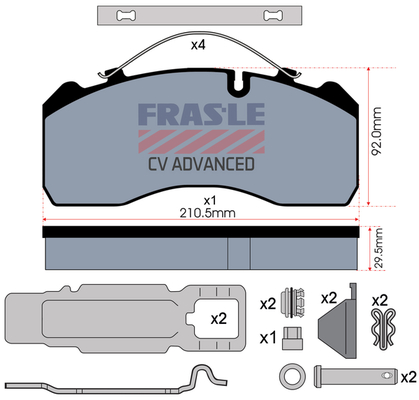 Set placute frana,frana disc PD/120-K023-CV FRAS-LE