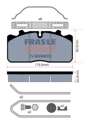 Set placute frana,frana disc PD/124-K018-CV FRAS-LE