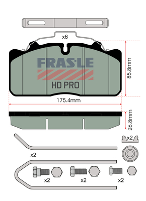 Set placute frana,frana disc PD/124-K018-HD FRAS-LE