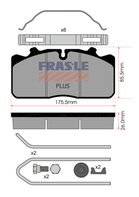Set placute frana,frana disc PD/124-K018-PLUS FRAS-LE