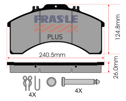 Set placute frana,frana disc PD/128-K005-PLUS FRAS-LE