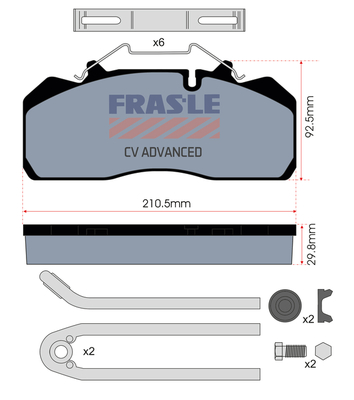 Set placute frana,frana disc PD/131-K015-CV FRAS-LE