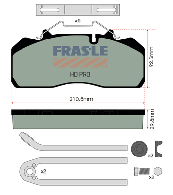 Set placute frana,frana disc PD/131-K015-HD FRAS-LE