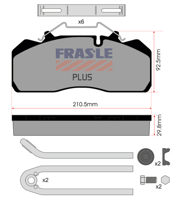 Set placute frana,frana disc PD/131-K015-PLUS FRAS-LE