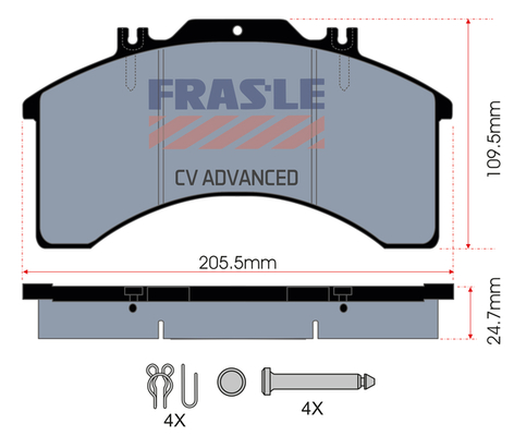 Set placute frana,frana disc PD/156-K005-CV FRAS-LE