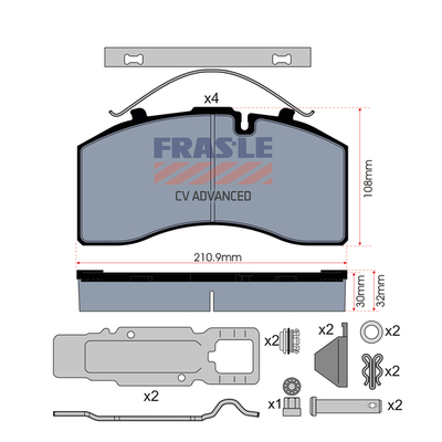 Set placute frana,frana disc PD/172-K023-CV FRAS-LE