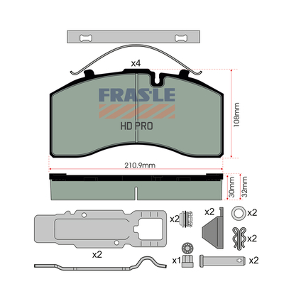Set placute frana,frana disc PD/172-K023-HD FRAS-LE