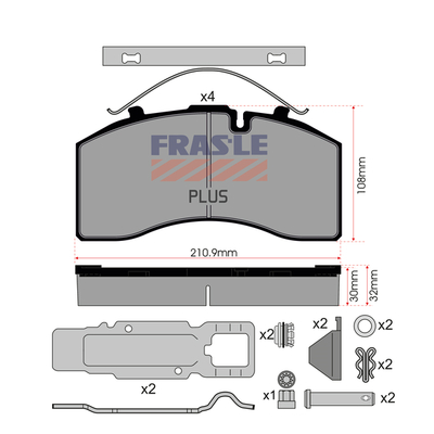 Set placute frana,frana disc PD/172-K023-PLUS FRAS-LE