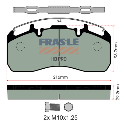 Set placute frana,frana disc PD/195-K019-HD FRAS-LE