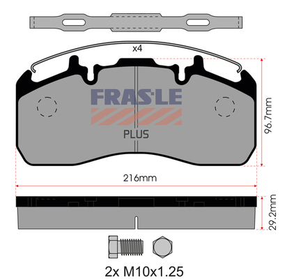 Set placute frana,frana disc PD/195-K019-PLUS FRAS-LE