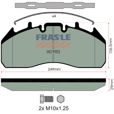 Set placute frana,frana disc PD/196-K019-HD FRAS-LE