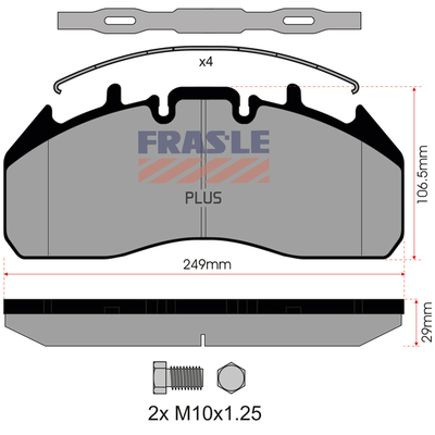 Set placute frana,frana disc PD/196-K019-PLUS FRAS-LE