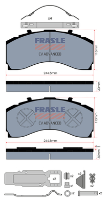 Set placute frana,frana disc PD/205-K025-CV FRAS-LE