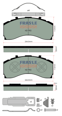 Set placute frana,frana disc PD/205-K025-HD FRAS-LE