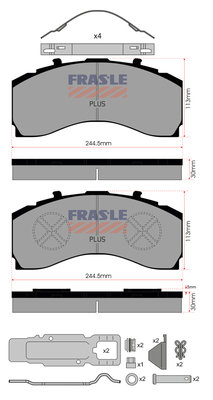 Set placute frana,frana disc PD/205-N-K025-PLUS FRAS-LE